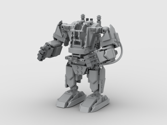 Brick_boss Futuristic Combat Mecha (light grey)