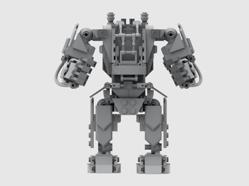 Brick_boss Futuristic Combat Mecha (light grey)