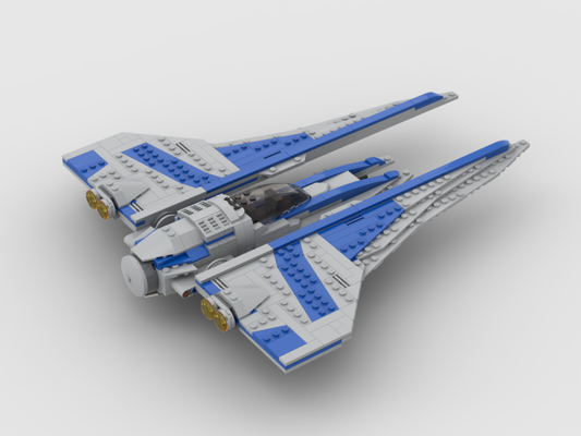 Brick_boss Mandalorian starfighter (Grey)