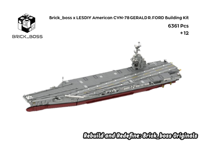 LESDIY American CVN-78 GERALD R. FORD Aircraft Carrier 1:300 Building Kit