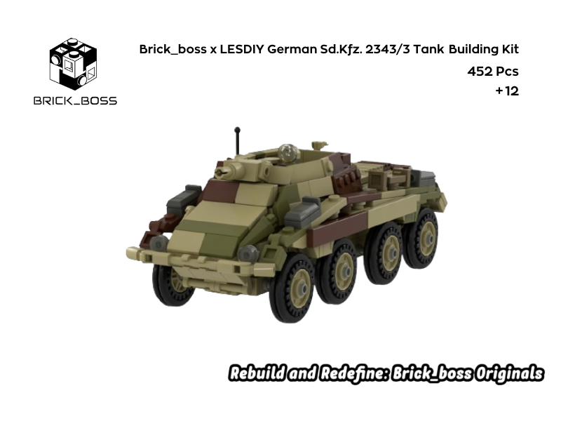LESDIY German Sd.Kfz. 234/3 Tank Building Kit