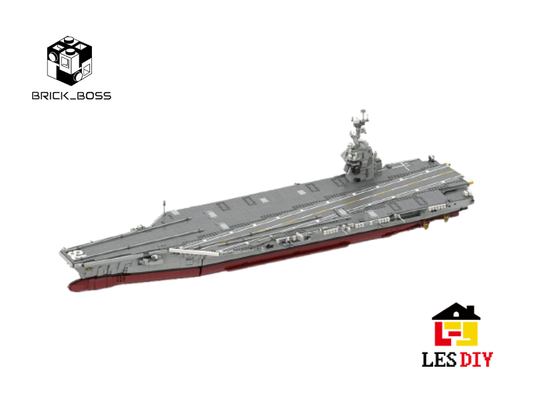 LESDIY American CVN-78 GERALD R. FORD Aircraft Carrier 1:300 Building Kit
