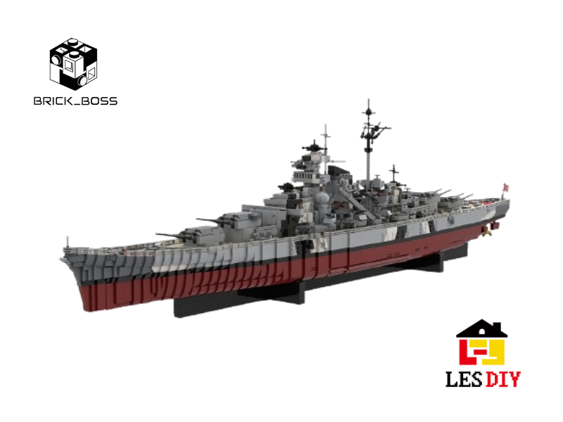 LESDIY German BISMARK Battleship 1:200 Building Kit