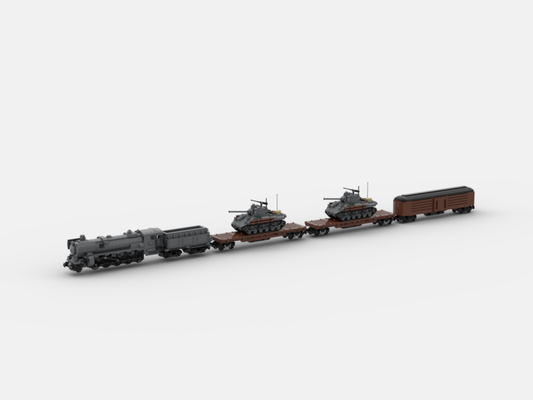 Brick_boss American CARGO Train 1