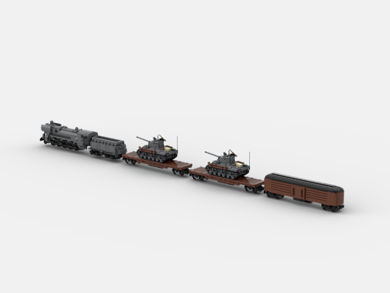 Brick_boss American CARGO Train 1