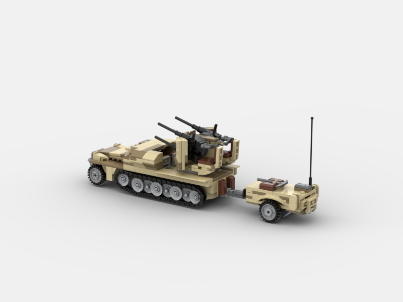 Brick_boss German SDKFZ-251 ANTI-AIRCRAFT 2