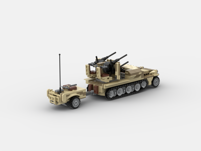 Brick_boss German SDKFZ-251 ANTI-AIRCRAFT 2
