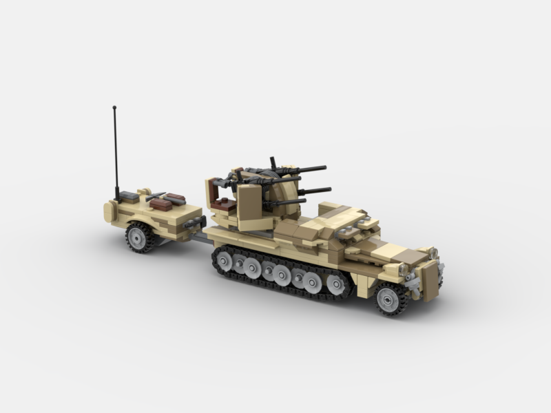 Brick_boss German SDKFZ-251 ANTI-AIRCRAFT 2