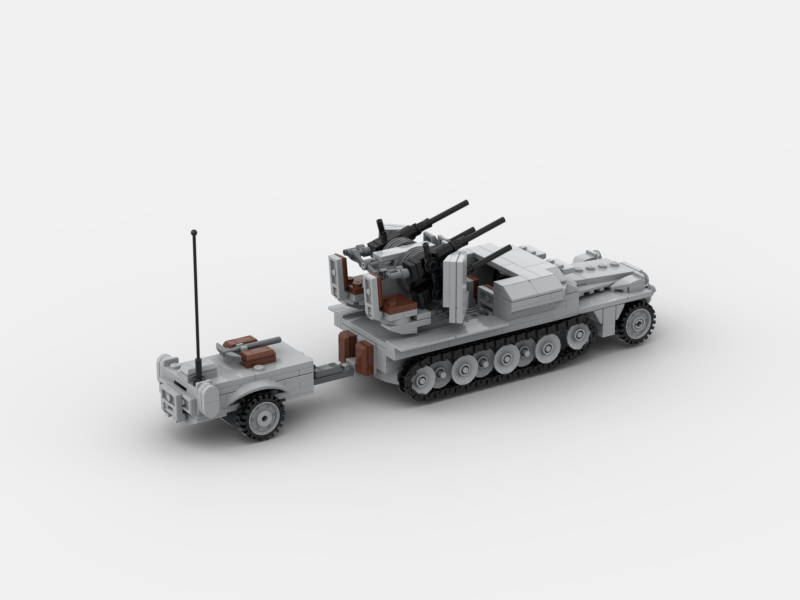 Brick_boss German SDKFZ-251 ANTI-AIRCRAFT