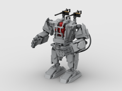 Brick_boss Futuristic Combat Mecha (light grey)