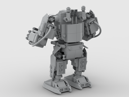Brick_boss Futuristic Combat Mecha (light grey)