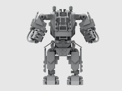 Brick_boss Futuristic Combat Mecha (light grey)