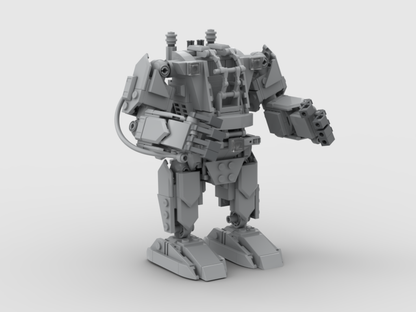 Brick_boss Futuristic Combat Mecha (light grey)