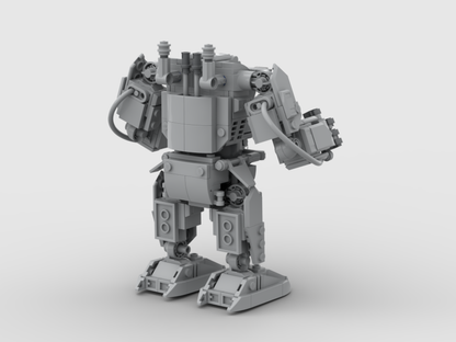 Brick_boss Futuristic Combat Mecha (light grey)