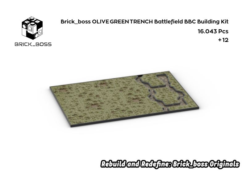 Brick_boss OLIVE GREEN TRENCH Battlefield BBA