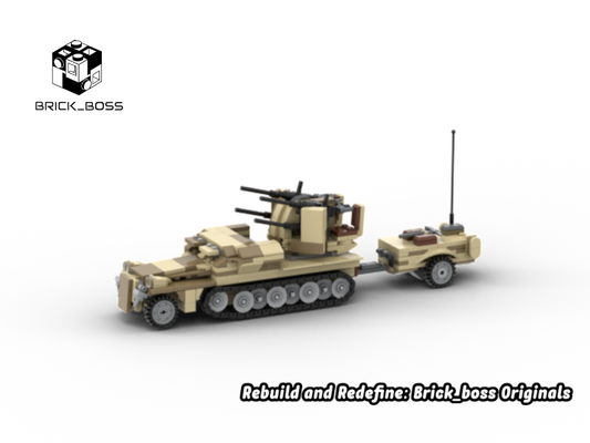 Brick_boss German SDKFZ-251 ANTI-AIRCRAFT 2
